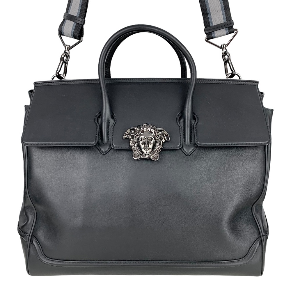 VERSACE Medusa 2 Way Leather Tote Bag
